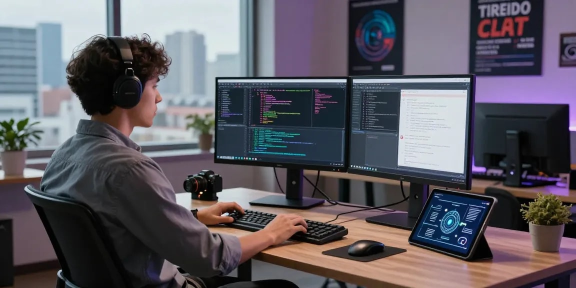 Experience seamless communication with Telegram Download in a modern tech workspace.