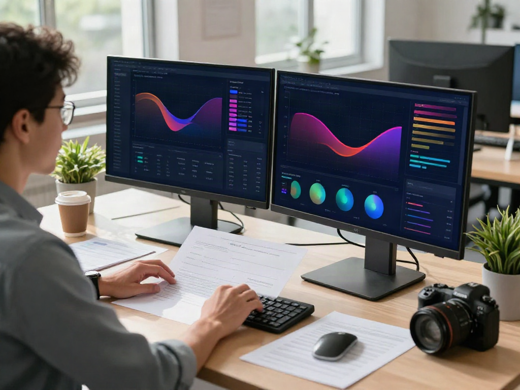 SEO strategist leveraging instant indexing insights in a modern workspace.