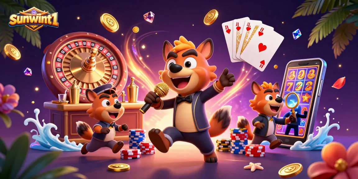 Experience the vibrant casino atmosphere at sunwint1 with hyena characters in a 3D scene full of action.