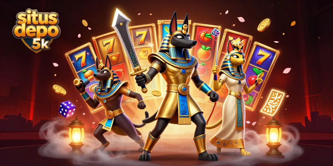 Experience thrilling gameplay at situs depo 5k with ancient warriors and vibrant slot elements.