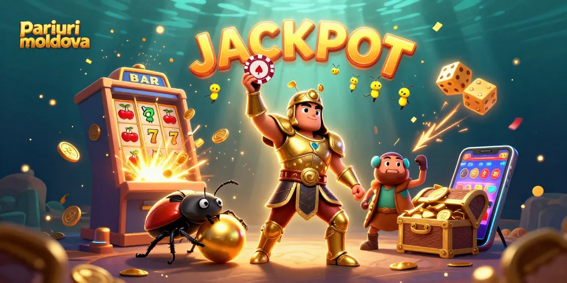 Spune pariuri moldova printr-un jackpot captivant, unde un gândac în armură de gladiator ridică fisele câștigătoare.