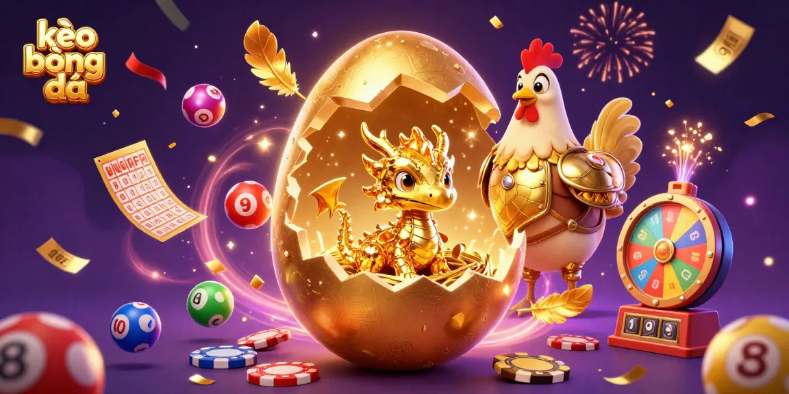 Engage with kèo bóng đá through a vibrant 3D casino scene celebrating gaming success and excitement.